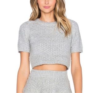 Lovers + Friends be flirty crop top sweater NWT